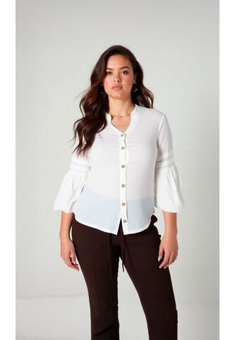 Blusa Para Mujer. Manga 3/4 Crudo Marca L&H L&H