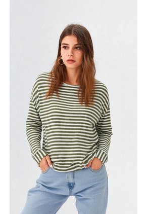 Camiseta Para Mujer Manga 3/4 Verde Marca L&H Ref. 1F409549