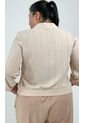Blusa Para Mujer. Manga 3/4 Beige Marca L&H de L&H