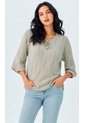 Blusa Para Mujer Manga 3/4 Verde Marca L&H Ref. 1F412727 de L&H