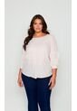 Blusa Para Mujer. Manga 3/4 Taupe Marca L&H de L&H