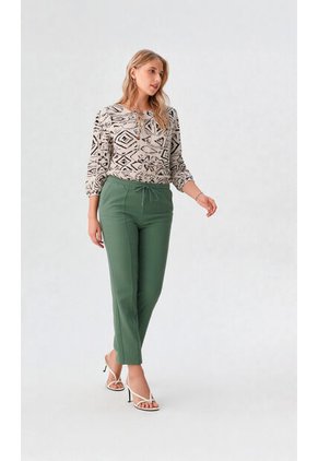 Pantalon Para Mujer Verde Marca L&H Ref. 1F407248