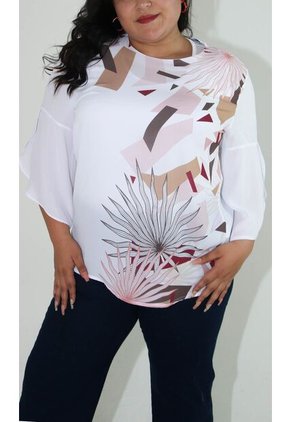 Blusa Para Mujer. Manga 3/4 Rosado Marca L&H