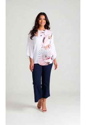 Blusa Para Mujer. Manga 3/4 Rosado Marca L&H