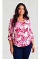 Blusa Para Mujer. Manga 3/4 Lila Marca L&H de L&H
