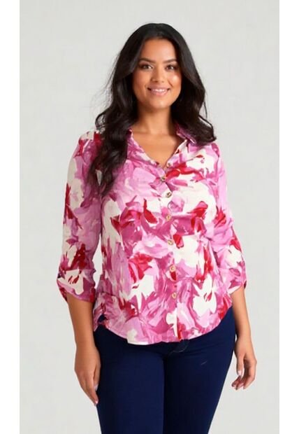 Blusa Para Mujer. Manga 3/4 Lila Marca L&H