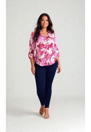 Blusa Para Mujer. Manga 3/4 Lila Marca L&H