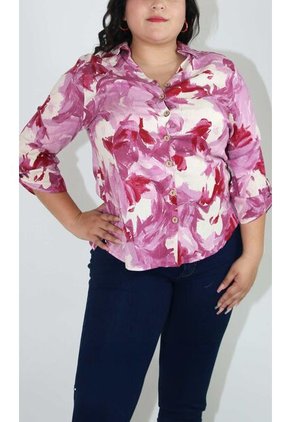 Blusa Para Mujer. Manga 3/4 Lila Marca L&H