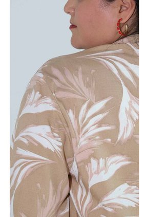 Chilango Para Mujer. Manga 3/4 Beige Marca L&H