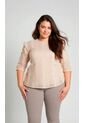 Blusa Para Mujer. Manga 3/4 Beige Marca L&H de L&H