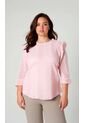 Blusa Para Mujer. Manga 3/4 Rosado Marca L&H de L&H