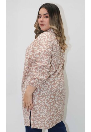 Chilango Para Mujer. Manga 3/4 Beige Marca L&H