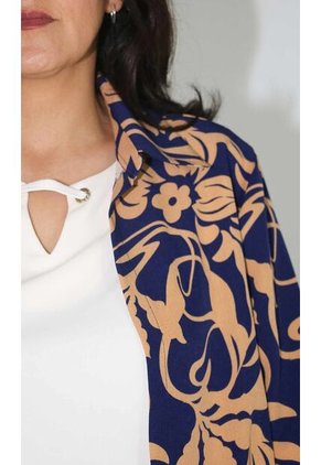 Chilango Para Mujer Manga 3/4 Azul Marca L&H