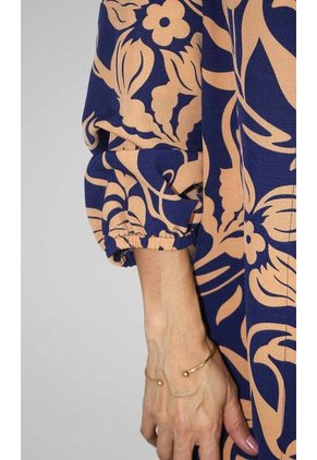 Chilango Para Mujer Manga 3/4 Azul Marca L&H