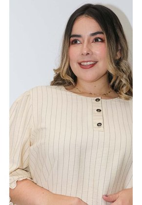 Blusa Para Mujer. Manga 3/4 Amarillo Marca L&H