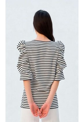 Camiseta Para Mujer Manga 3/4 Blanco Marca L&H Ref. 1F409562