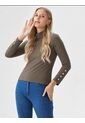 Camiseta Para Mujer Manga Larga Beige Marca L&H Ref. 1F409543 de L&H