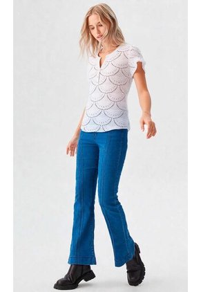 Camiseta Para Mujer Manga Corta Blanco Marca L&H Ref. 1F409541
