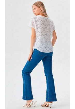 Camiseta Para Mujer Manga Corta Blanco Marca L&H Ref. 1F409541