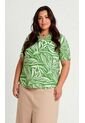 Blusa Para Mujer. Manga Corta Verde Marca L&H de L&H