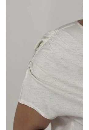 Blusa Para Mujer. Manga Corta Beige Marca L&H