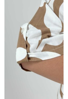 Bluson Para Mujer. Manga Corta Taupe Marca L&H