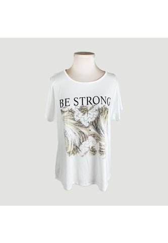 Camiseta Para Mujer. Manga Corta Beige Marca L&H L&H