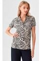Blusa Para Mujer Manga Corta Negro Marca L&H Ref. 2J412281 de L&H