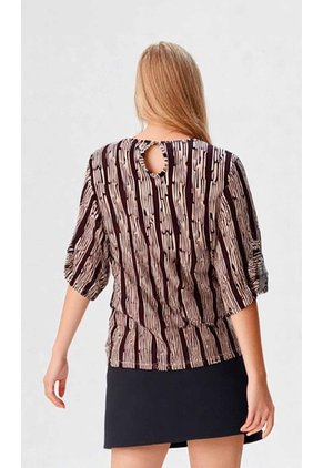 Camiseta Para Mujer Manga 3/4 Cafe Marca L&H Ref. 1F409552