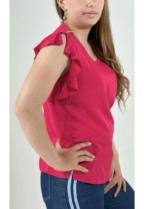 Blusa Para Mujer Manga Corta Rojo Marca L&H