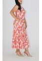 Vestido Para Mujer Manga Sisa Naranja Marca L&H Ref. 2J417066 de L&H