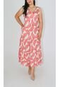 Vestido Para Mujer Manga Sisa Naranja Marca L&H Ref. 2J417066 de L&H