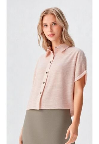 Blusa Para Mujer Manga Corta Lila Marca L&H Ref. 8E412049 L&H