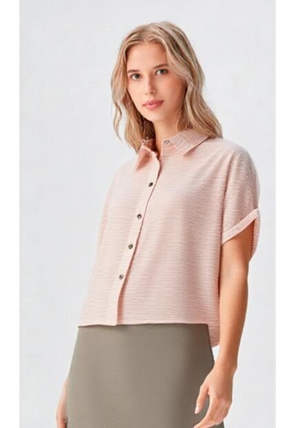 Blusa Para Mujer Manga Corta Lila Marca L&H Ref. 8E412049