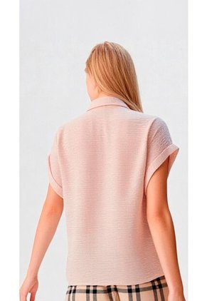 Blusa Para Mujer Manga Corta Lila Marca L&H Ref. 8E412049