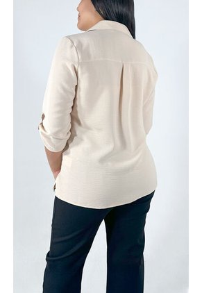Blusa Para Mujer Manga 3/4 Taupe Marca L&H Ref. 1F412344