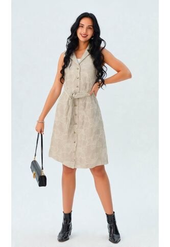 Vestido Para Mujer Beige Marca L&H Ref. 1F417024 L&H