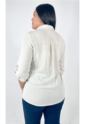 Blusa Para Mujer Manga 3/4 Taupe Marca L&H Ref. 1F412344