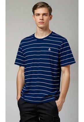 T-Shirt Para Hombre Manga Corta Azul Marca L&H Ref. 4K109128