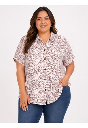 Blusa Para Mujer. Manga Corta Rosado Marca L&H Ref. 8E612035
