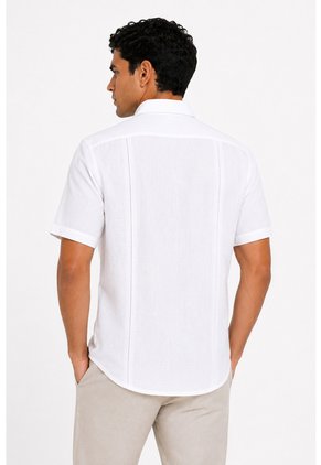 Guayabera Para Hombre Manga Corta Blanco Marca L&H Ref. 9R135078