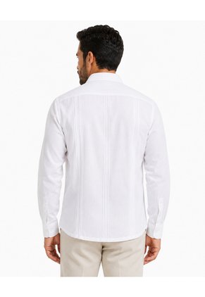 Guayabera Para Hombre Manga Larga Blanco Marca L&H Ref. 9R135077
