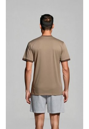 T-Shirt Para Hombre Manga Corta Beige Marca L&H Ref. 4K109135