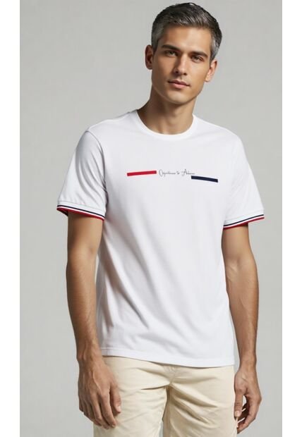 T-Shirt Para Hombre Blanco Marca L&H Ref. 4K109134