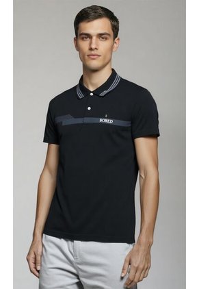 Polo Para Hombre Manga Corta Negro Marca L&H Ref. 4K109130
