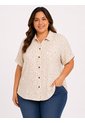 Blusa Para Mujer. Manga Corta Beige Marca L&H Ref. 8E612035 de L&H