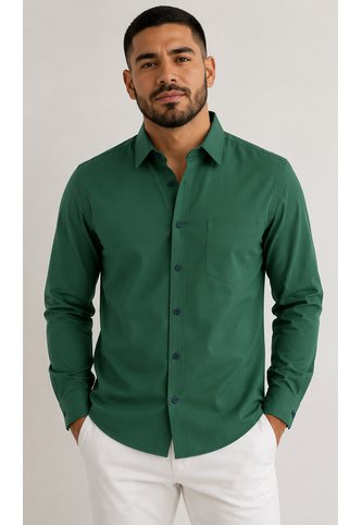 Camisa Para Hombre Manga Larga Verde Marca L&H Ref. 7Y101211 L&H