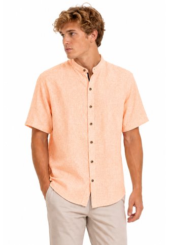 Camisa Para Hombre Manga Corta Naranja Marca L&H Ref. 7Y101241 L&H
