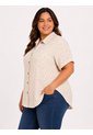 Blusa Para Mujer. Manga Corta Beige Marca L&H Ref. 8E612035 de L&H