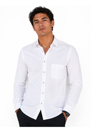Camisa Para Hombre Manga Larga Blanco Marca L&H Ref. 7Y101232